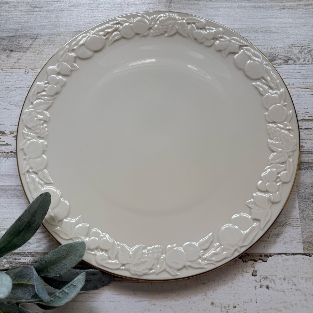 Vintage Lenox Fruits of Life Cake Plate Platter Discontinued